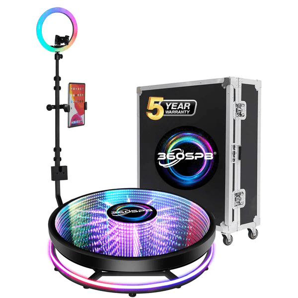 360 Photo Booth - Glass more LED RGB Lights